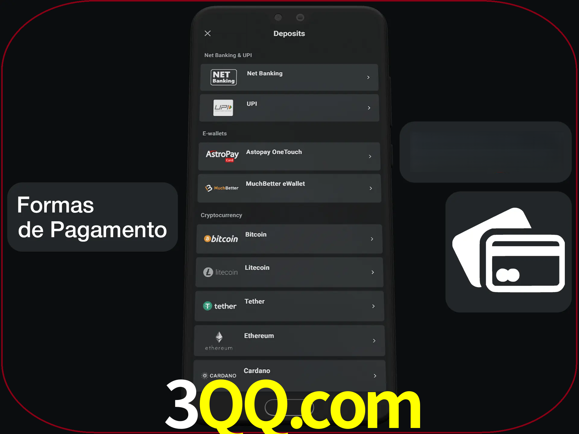Escolha a forma de pagamento de sua preferência.